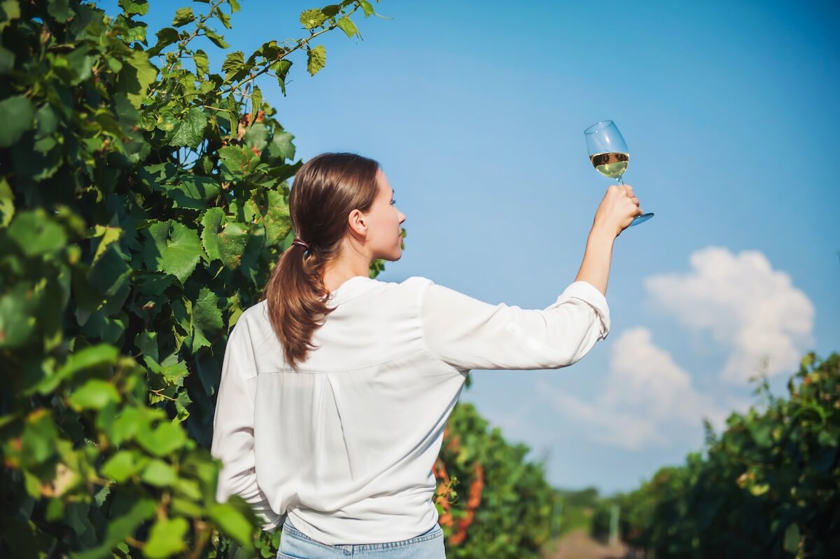 Bicchiere di vino bianco