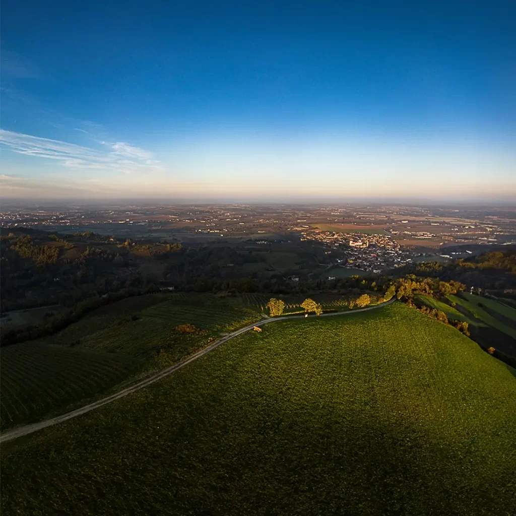 Vista dal drone delle colline